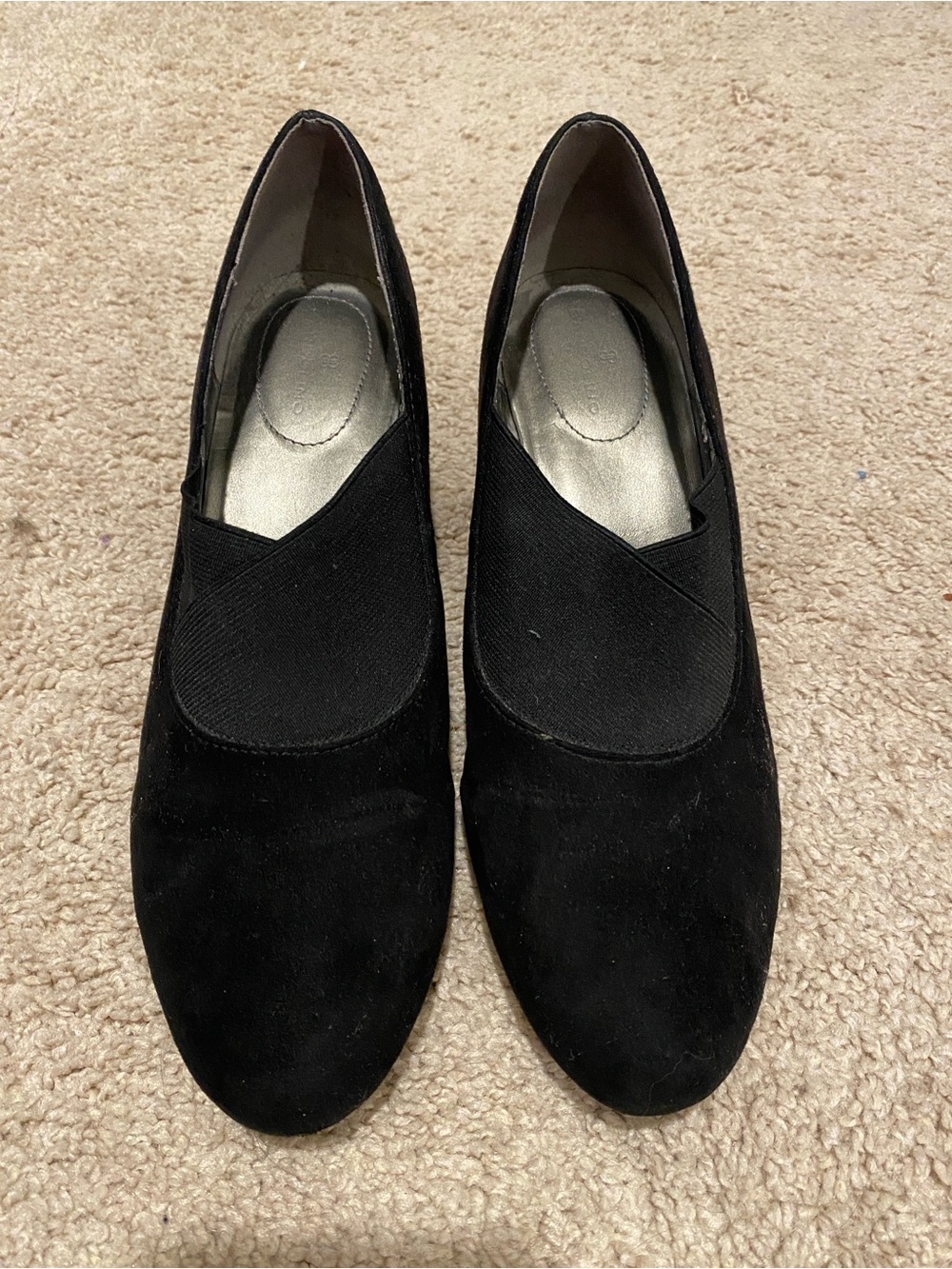 Bandolino Black Women's Wedge Slip-On Shoes